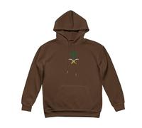Felpa da Uomo con Cappuccio -Regno dell'Arabia Saudita Stampa Emblema -Hoodie Pesante Foderato in Pile,Cappuccio Regolabile e Interno Ultra Morbido,Marrone caffè,XL