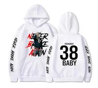 Felpa da Uomo con Never Broke Again Fashion YoungBoy Cappuccio con Motivo Stampato Felpa Allentata Casual Harajuku Streetwear Unisex Abbigliamento a Maniche Lunghe-Black||XS