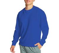 Felpa da uomo con scollo rotondo, da uomo, a maniche lunghe, per il tempo libero, per lo sport, a maniche lunghe, per attività all'aria aperta, basic, casual, stile Activewear, Blu scuro, M