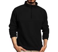 Felpa da uomo con zip a quarto da uomo felpe da uomo in caldo pile maglione casual felpa spessa a maniche lunghe felpe invernali da campeggio maglione tinta unita escursionismo maglione all'aperto