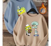 Felpa da uomo e da donna, tre pezzi, girocollo, maniche lunghe, spalle scese, oversize, casual, vestibilità regolare, autunno/inverno, con colori nero, bianco e verde, felpa con stampa dell'alfabeto i