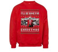 Felpa da uomo e donna con Donald Trump I'll Be Home Ugly Christmas, Casa Bianca Rossa, S