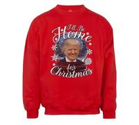 Felpa da uomo e donna con Donald Trump I'll Be Home Ugly Christmas, Palla di neve rossa, L