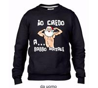 FELPA DA UOMO FASHION GIROCOLLO CON STAMPA: IO CREDO