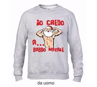 FELPA DA UOMO FASHION GIROCOLLO CON STAMPA: IO CREDO