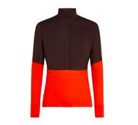 Felpa da uomo Icebreaker Merino 200 RealFleece Descender LS Half Java/Fervid/Cb M