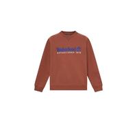 Timberland - Felpa Girocollo con Logo Established 1973 Ricamato da Uomo in marrone, Uomo, marrone, Taglia: L