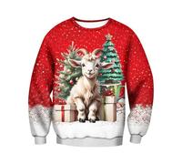 Felpa Da Uomo Maglione Natalizio, Felpa Uomo Senza Cappuccio Invernale Con Stampa 3d Con Babbo Natale Pupazzo Di Neve Di Natale Casual Con Scollo Rotondo Natalizia Top Natalizio Uomo Per Inverno