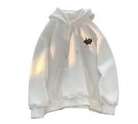 Felpa da uomo Regular Fit M-2XL Taglia Cat Pattern (Bianco XXL) | Design unico con stampa di gatto, stile casual streetwear, a maniche lunghe, perfetto per l'uso quotidiano