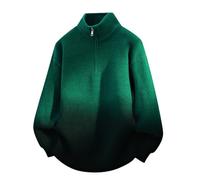 Felpa da uomo senza cappuccio- Maglione invernale a collo alto con mezza zip casual di grandi dimensioni felpa chic ed elegante vestibilità ampia alla moda maglione morbido versatile a maniche lunghe