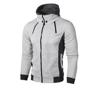 Felpa da uomo termica da corsa con zip integrale, felpa sportiva in pile da uomo con zip integrale, felpa tinta unita, giacca invernale calda, felpa da jogging, abbigliamento da allenamento, felpa da