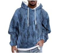 Felpa da uomo vintage a maniche lunghe con grafica da uomo casual alla moda con stampa 3D mimetica felpa con cappuccio calda e confortevole felpa con cappuccio per tutti i giorni Pullover con