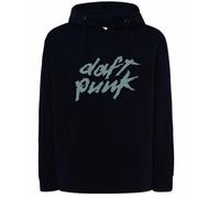 Felpa DAFT PUNK nera con cappuccio o girocollo musica electro dj replica silver