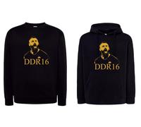 Felpa daniele De rossi nera con cappuccio o girocollo capitano romano ddr 16