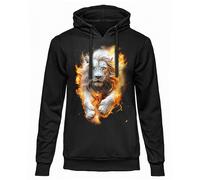 FELPA DARK EMBER LEONE ORIGINALE Con Cappuccio Ufficiale Donna Uomo nera