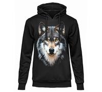 FELPA DARK EMBER LUPO ORIGINALE Con Cappuccio Ufficiale Donna Uomo nera