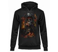 FELPA DARK EMBER TESCHIO PIRATA ORIGINALE C/ Cappuccio UFFICIALE Donna Uomo