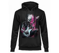 FELPA DARK EMBER TESCHIO PUNK C/CHITARRA ORIGINALE C/ Cappuccio Donna Uomo