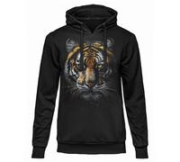 FELPA DARK EMBER TIGRE ORIGINALE Con Cappuccio Ufficiale Donna Uomo nera