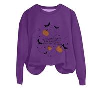 Felpa di Halloween per le donne I Just Want To Go To The Pumpkin Patch Drink Pumkin Spice But It's Still 180 Felpe Adulto Pullover Outfits 2025 Costumi da donna, Viola, S
