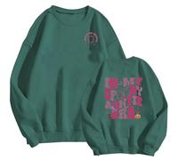 Felpa di Halloween per le donne in My Spooky Aunt Era Fantasma Zucca Stampato Girocollo Casual Felpe Abiti 2025 Costumi Pullover da Donna Adulto, Verde, XXL