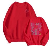 Felpa di Halloween per le donne in My Spooky Aunt Era Fantasma Zucca Stampato Girocollo Casual Felpe Abiti 2025 Costumi Pullover da Donna Adulto, Rosso, M