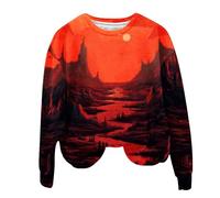 Felpa di Halloween Per Le Donne Mummia Bat Moon est Grafica 3d Stampato Girocollo Top Felpe Costumi Abiti 2025 Pullover Donna Adulto, Oro rosa, M