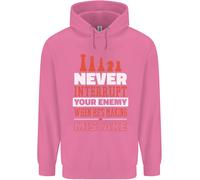 Felpa Divertente A Scacchi Non Interrompere Mai Il Tuo Nemico Uomo