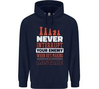 Felpa Divertente A Scacchi Non Interrompere Mai Il Tuo Nemico Uomo