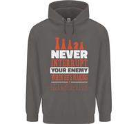 Felpa Divertente A Scacchi Non Interrompere Mai Il Tuo Nemico Uomo