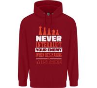 Felpa Divertente A Scacchi Non Interrompere Mai Il Tuo Nemico Uomo