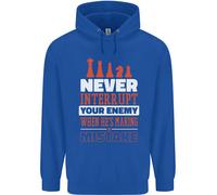 Felpa Divertente A Scacchi Non Interrompere Mai Il Tuo Nemico Uomo