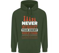 Felpa Divertente A Scacchi Non Interrompere Mai Il Tuo Nemico Uomo