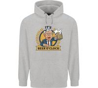 Felpa Divertente Alcol Uomo È L'Ora Della Birra