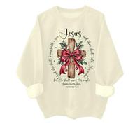 Felpa divertente con scritta in inglese "She Shall Bring Forth A Son", con croce di Gesù cristiano, unisex, Khika, XL