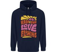 Felpa Divertente Hippy Pace Uomo Anni '60 Keep The Love Flowing