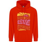 Felpa Divertente Hippy Pace Uomo Anni '60 Keep The Love Flowing