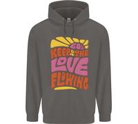 Felpa Divertente Hippy Pace Uomo Anni '60 Keep The Love Flowing