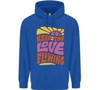 Felpa Divertente Hippy Pace Uomo Anni '60 Keep The Love Flowing