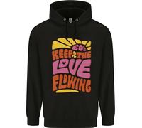 Felpa Divertente Hippy Pace Uomo Anni '60 Keep The Love Flowing