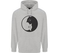 Felpa Divertente Per Amanti Dei Gatti Yin Yang Uomo