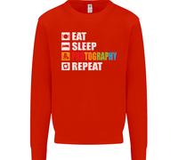 Felpa Divertente Per Bambini Eat Sleep Photographer