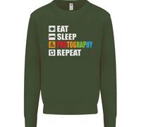 Felpa Divertente Per Bambini Eat Sleep Photographer