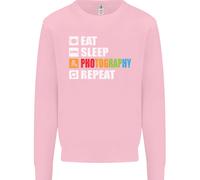 Felpa Divertente Per Bambini Eat Sleep Photographer