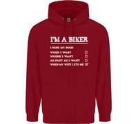 Felpa Divertente Per Uomini Im A Biker Quando Mia Moglie