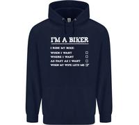 Felpa Divertente Per Uomini Im A Biker Quando Mia Moglie