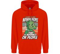 Felpa Divertente Uomo Dinosaur Non Mi Piacciono Le Persone Del Mattino