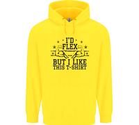 Felpa Divertente Uomo Gym Id Flex Ma Mi Piace Questo