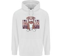 Felpa Divertente Uomo Pitbull I Will Find And Lick You