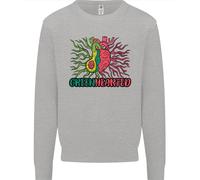 Felpa Divertente Verde Sano A Forma Di Cuore Con Avocado Uomo